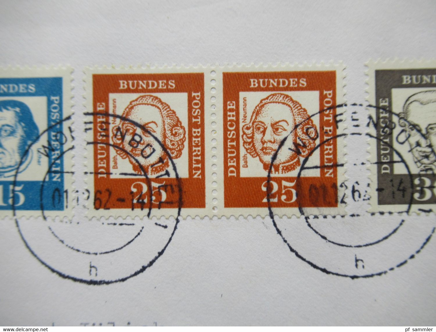 1961 Berlin (West) Nr.189 Bedeutende Deutsche MiF Nr.205 Als Waagerechtes Paar Einschreiben Wolfenbüttel 1 - Elliehausen - Brieven En Documenten