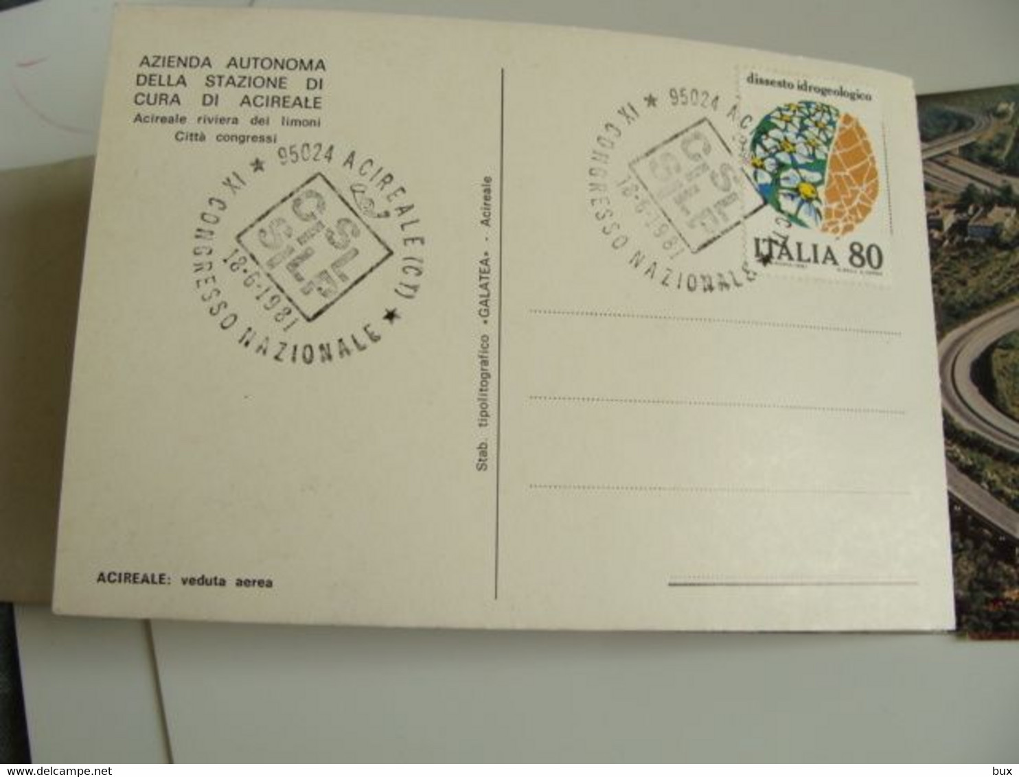 1981  ACIREALE FOLDER BOX CARTOLINE FDC  CON MATRICE  SLP CISL - CONGRESSO  Sindacato Lavoratori Poste CISL - Acireale