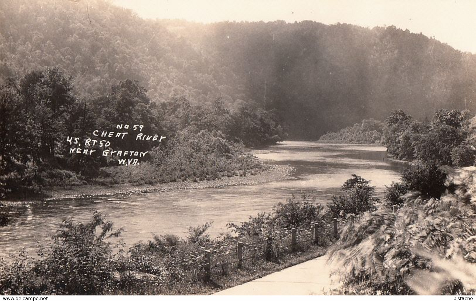 3429 – Real B&W RPPC Photo 1925-1942 - West Virginia WV USA – Cheat River Near Grafton – VG Condition – 2 Scans - Altri & Non Classificati