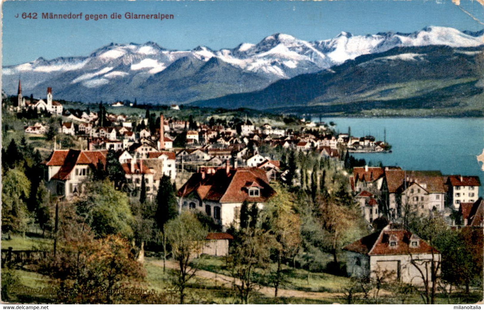 Männedorf Gegen Die Glarneralpen (642) * 14. 8. 1951 - Dorf