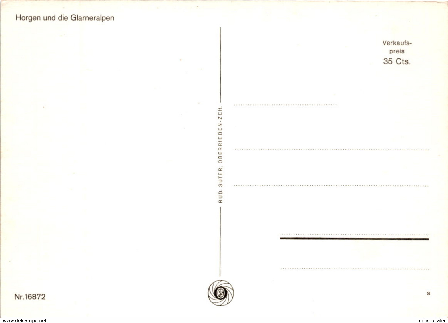 Horgen Und Die Glarneralpen (16872) - Horgen