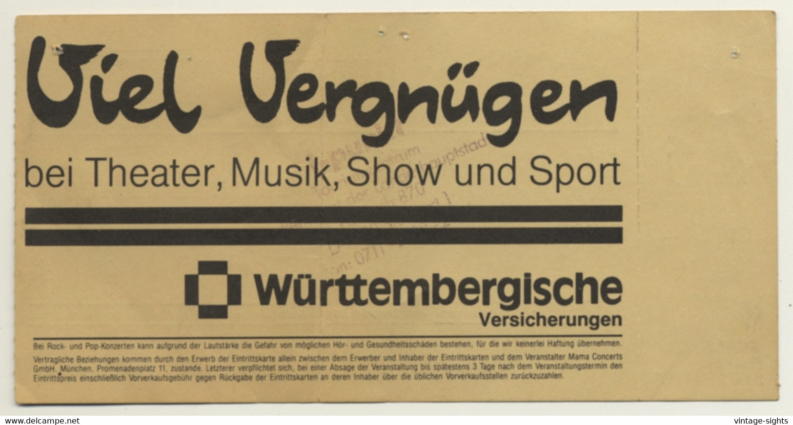 Tina Turner Break Every Rule '87 Ticket Stuttgart - Unused (Vintage Memorabilia) - Biglietti Per Concerti