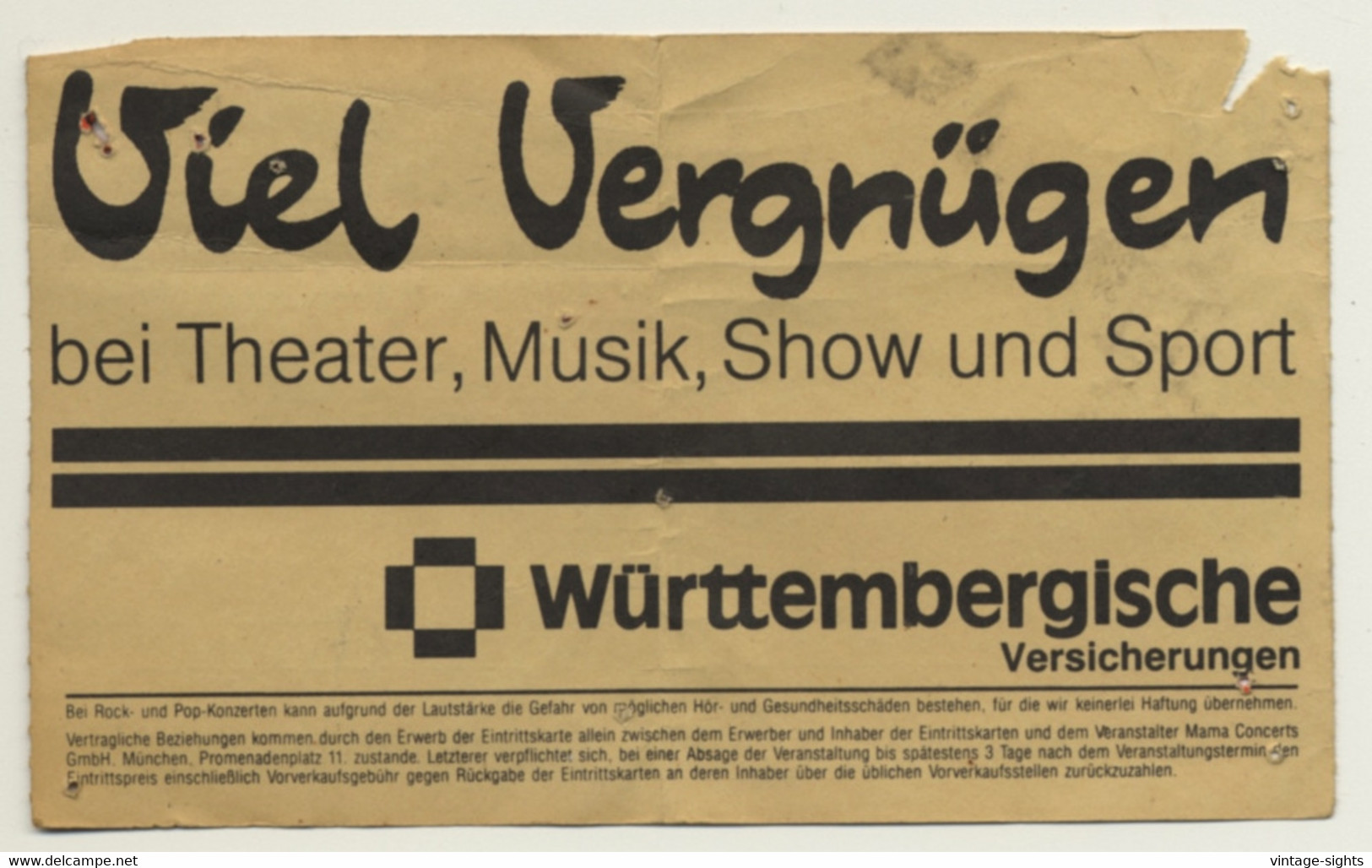 Tina Turner Break Every Rule '87 Ticket Stuttgart - Used (Vintage Memorabilia) - Konzertkarten