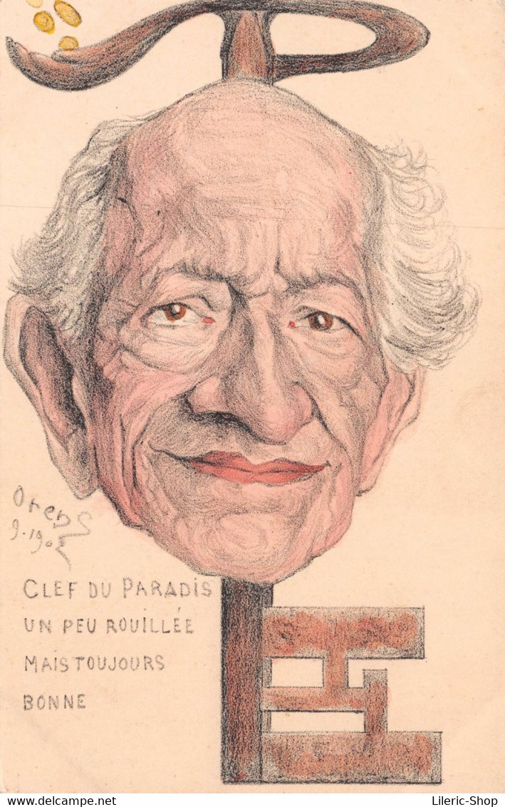 PORTRAIT DU PAPE LEON XIII PAR ORENS DENIZARD - CARTE PRECURSEUR 1902 ♥♥♥ - Satira