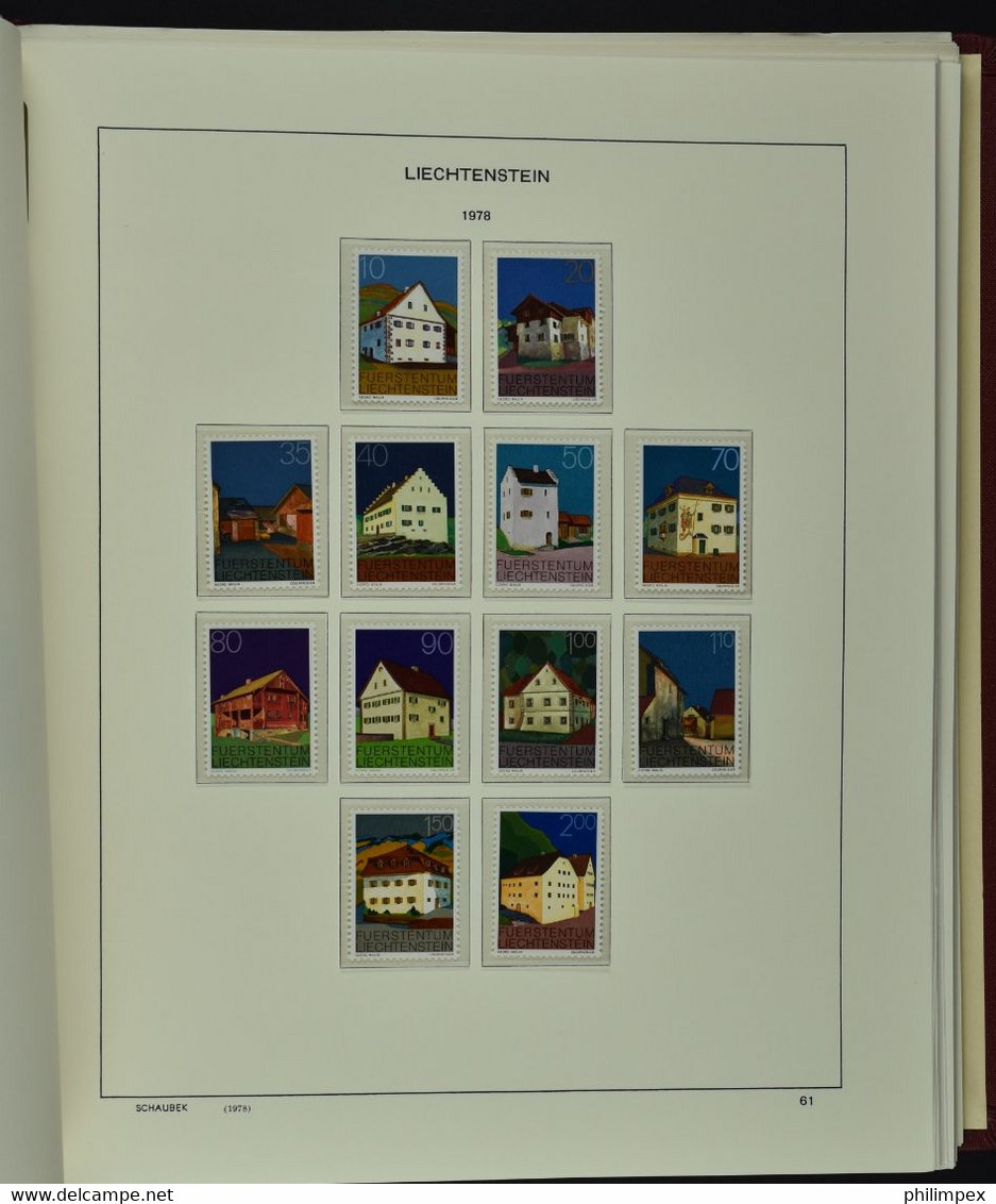 LIECHTENSTEIN, SUPERB COLLECTION 1912-1988 NH IN SCHAUBEK ALBUM