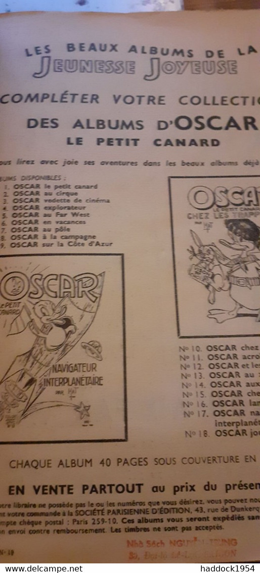 Oscar Dans La Jungle MAT Société Parisienne D"édition 1963 - Oscar
