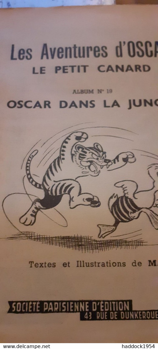 Oscar Dans La Jungle MAT Société Parisienne D"édition 1963 - Oscar