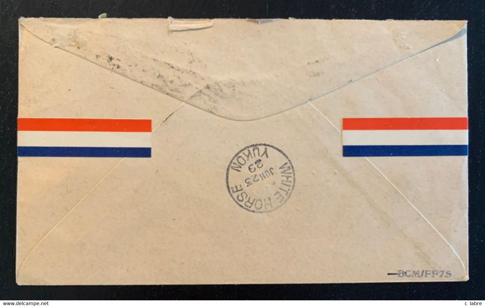 CANADA : 1929 . PA 1ER VOL AVEC VIGNETTE CHAMPAGNE - WHITE HORSE - Airmail