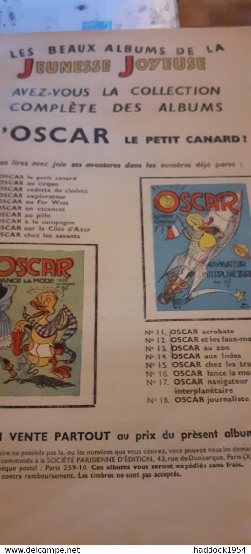 Oscar Journaliste MAT Société Parisienne D"édition 1961 - Oscar