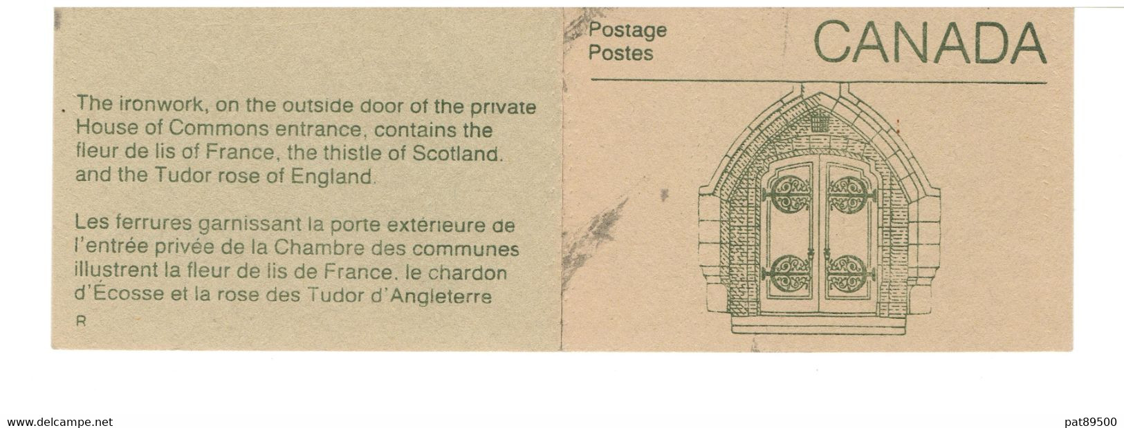 CANADA Carnet INCOMPLET De  2 Timbres Neufs Sur 4 - Volledige Velletjes