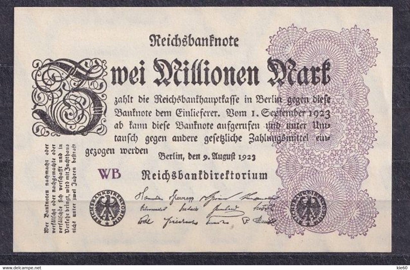 Germany - 1923 - 2 000 000 Mark  - Wmk  D Within Stars.. R103a.. UNC - 2 Millionen Mark