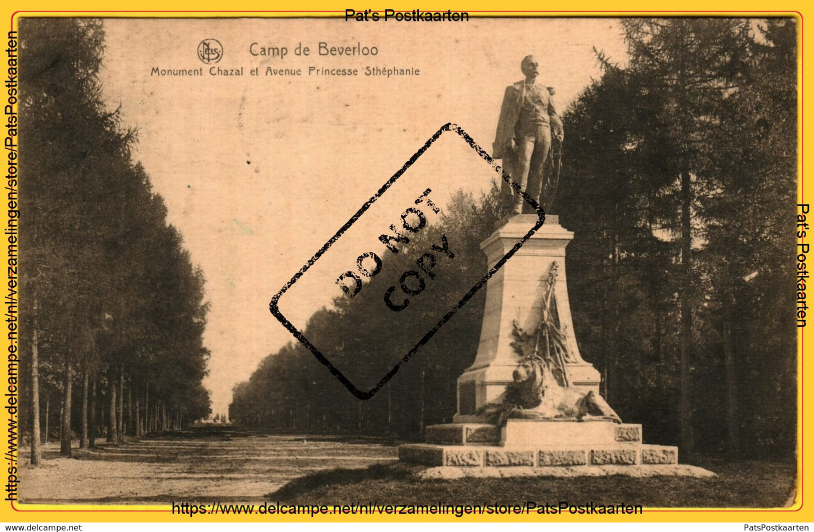 PP-0146 Camp De Beverloo - Monument Chazal Et Avenue Princesse Stephanie  Kamp Van Beverloo - Chazal Monument En Prinses - Leopoldsburg (Camp De Beverloo)