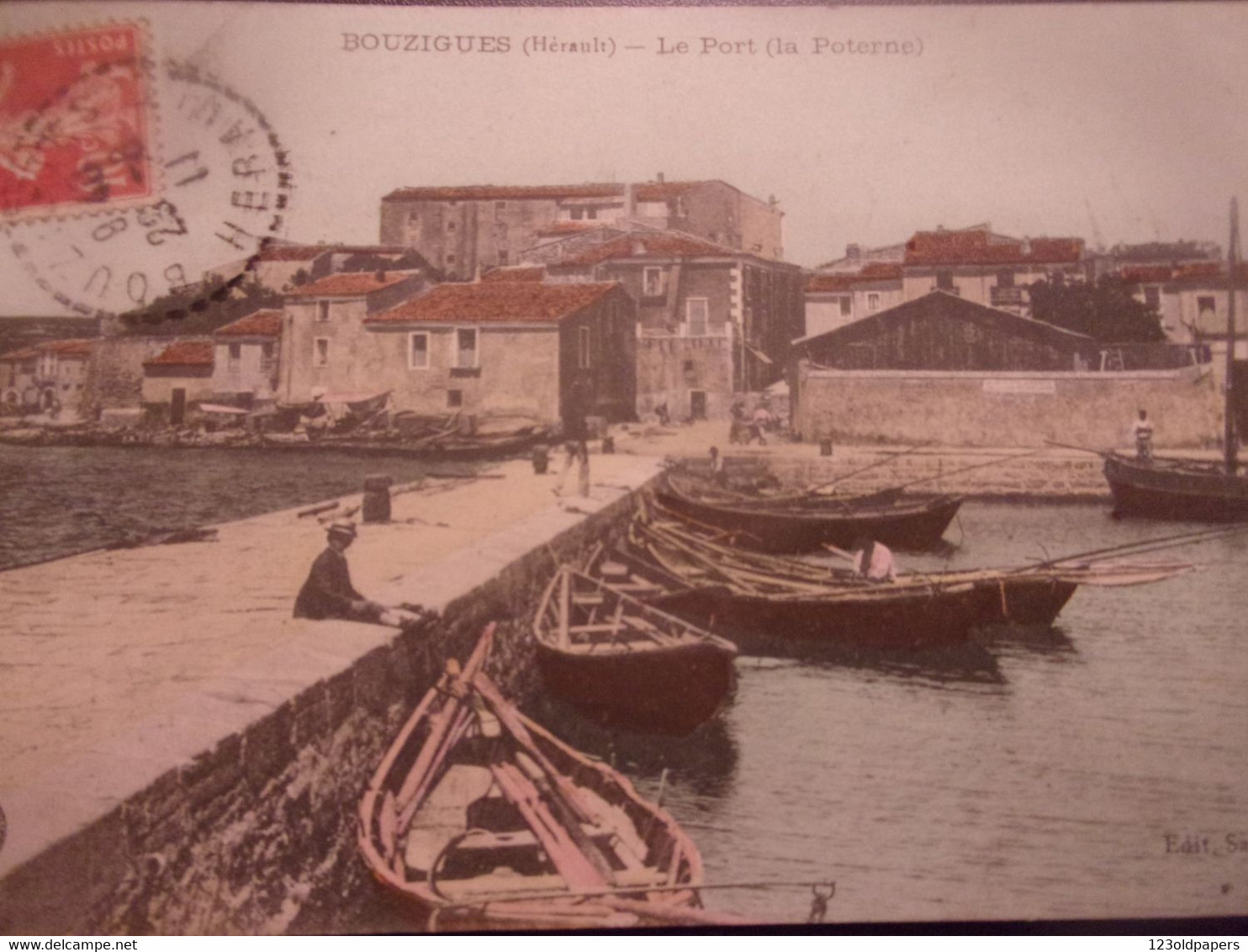 ♥️ 34 - BOUZIGUES - Le Port ( La Poterne ) EDIT SAUVAIRE COULEUR 1911 - Sonstige & Ohne Zuordnung