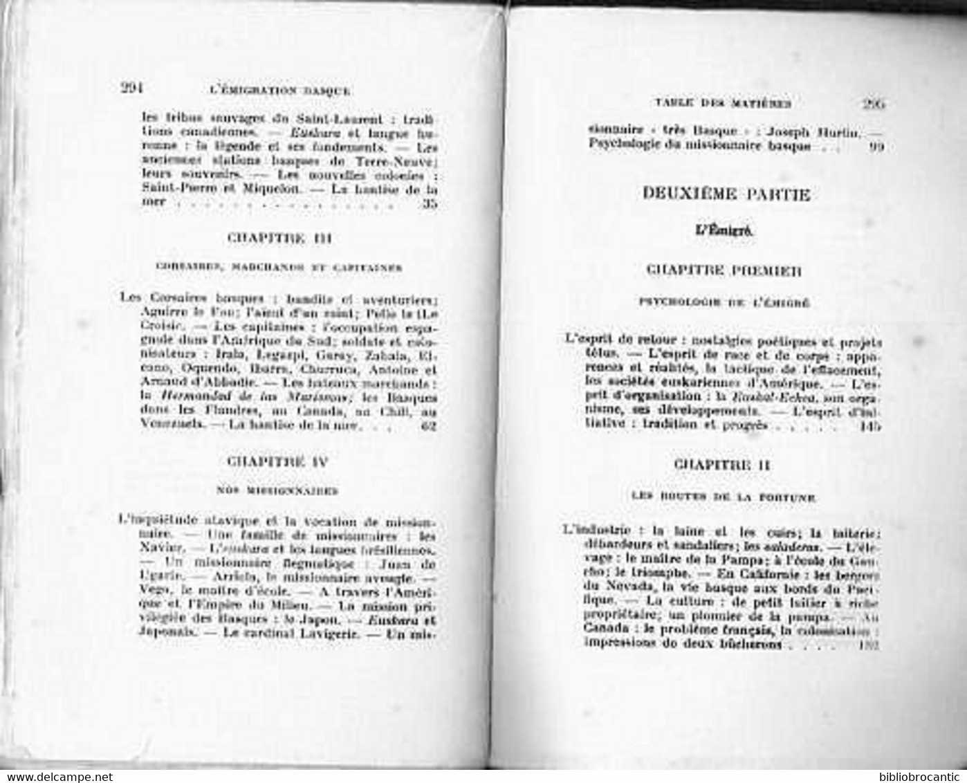 *L'EMIGRATION BASQUE*HISTOIRE-ECONOMIE-PSYCHOLOGIE Par Pierre LHANDE 1919 - Baskenland