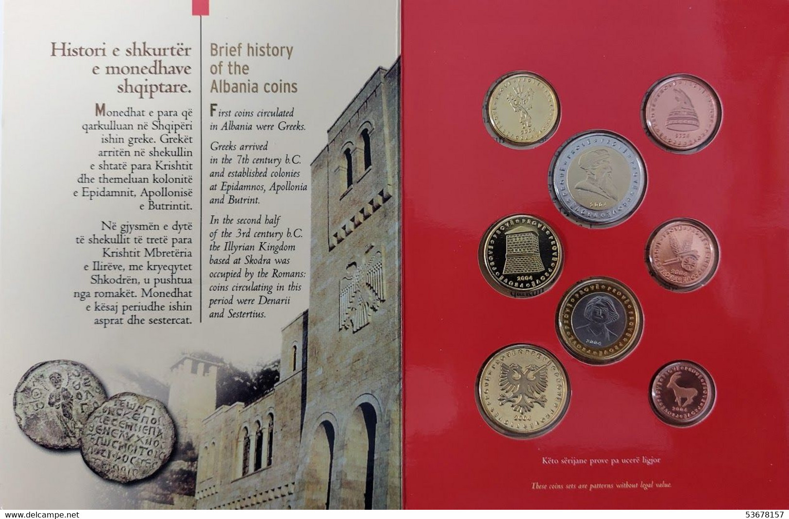 Albania - Euro Patterns 8 Coins 2004, X# Pn1-Pn8 (#1577) - Albania