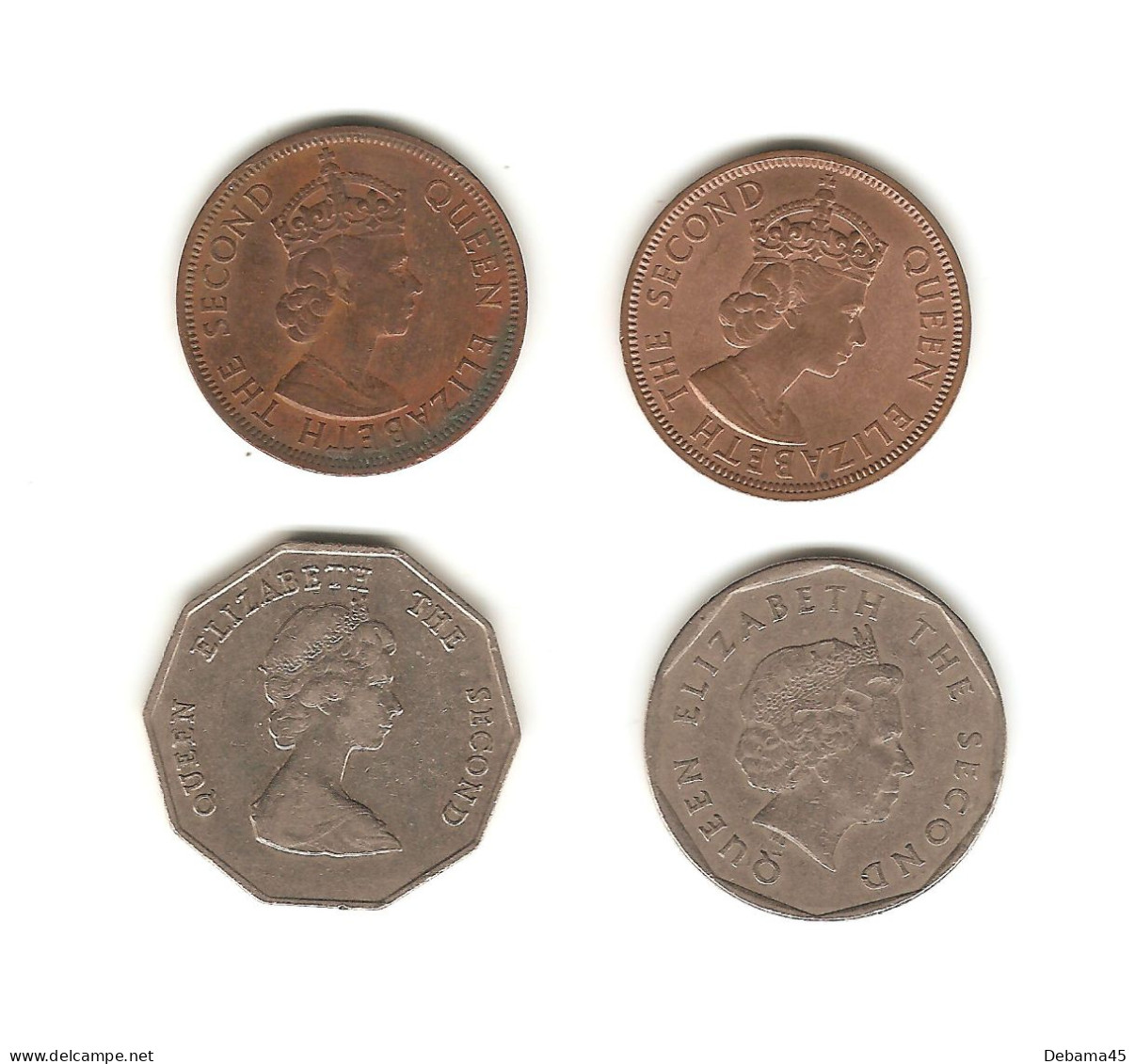 336/ Caraïbes Orientales : Elizabeth II : 2 X 1 Cent 1965 - 2 X 1 Dollar 1989 Et 2004 - Caribe Británica (Territorios Del)