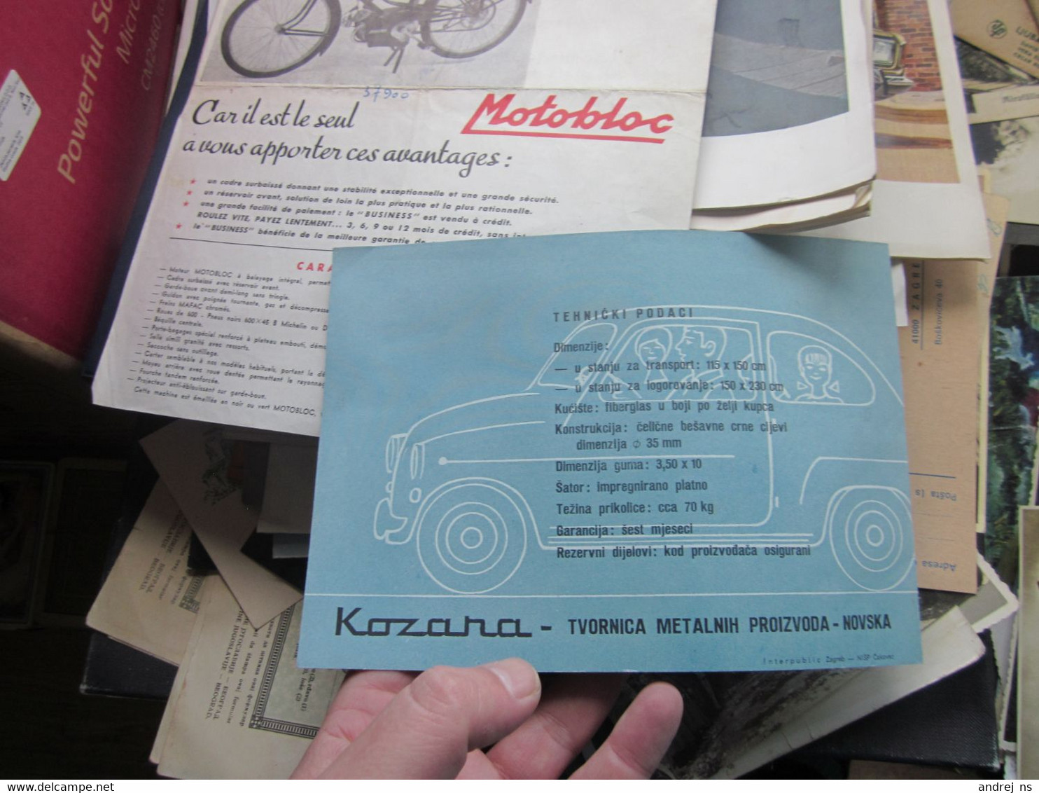 Old Catalogue Vikend Kozana Tvornica Metalnih Proizvoda Novska Camper - Wohnwagen