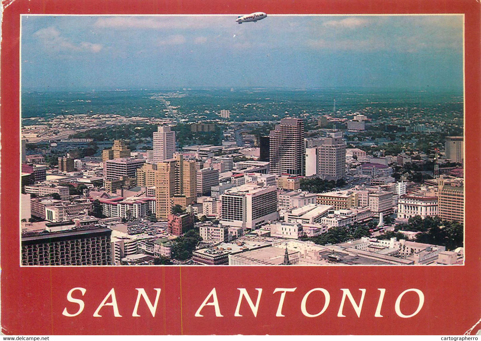 Postcard United States > TX - Texas > San Antonio Aerial - San Antonio
