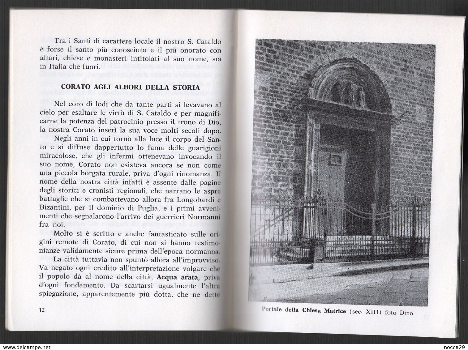 LIBRICCINO DEL 1980 - S. CATALDO PATRONO DI CORATO - BREVE ED INTERESSANTE BIOGRAFIA  (STAMP242) - Religione