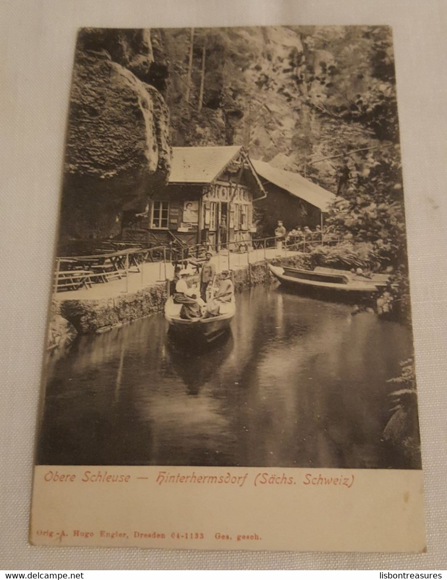 ANTIQUE POSTCARD GERMANY OBERE SCHLEUSE - HINTERHERMSDORF USED 1905 - Hinterhermsdorf