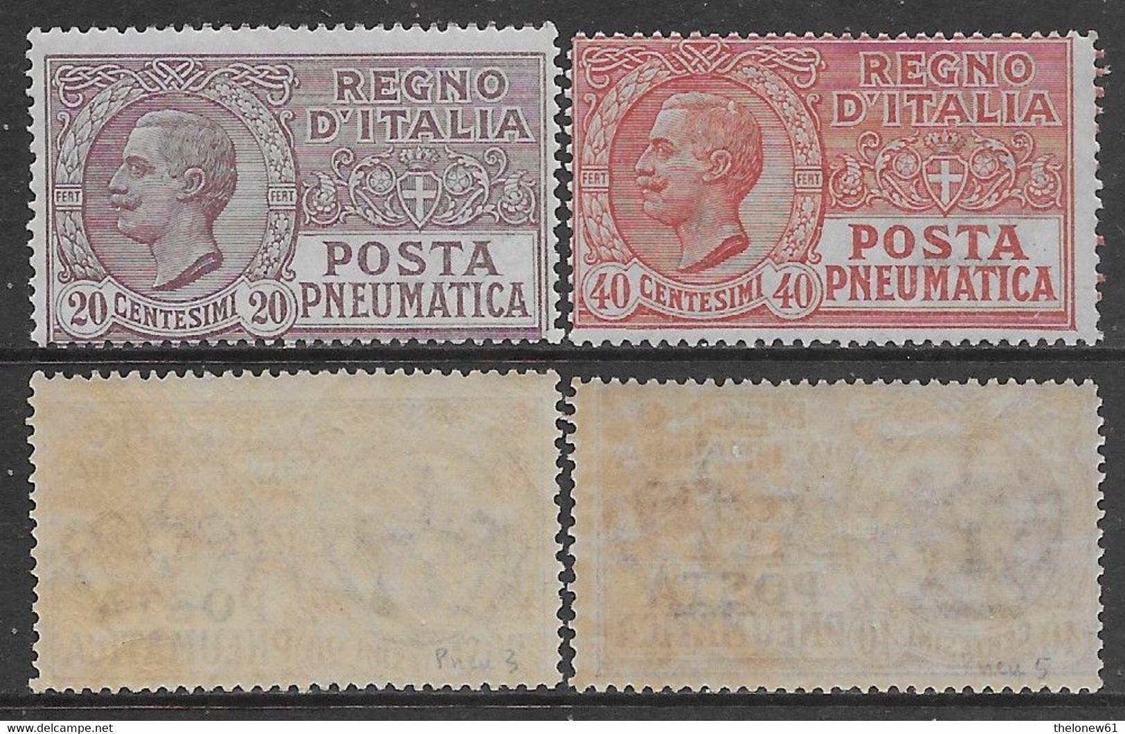 Italia Italy 1925 Regno Pneumatica Leoni Sa N.PN8-PN9 Completa Nuova Integra MNH ** - Pneumatische Post