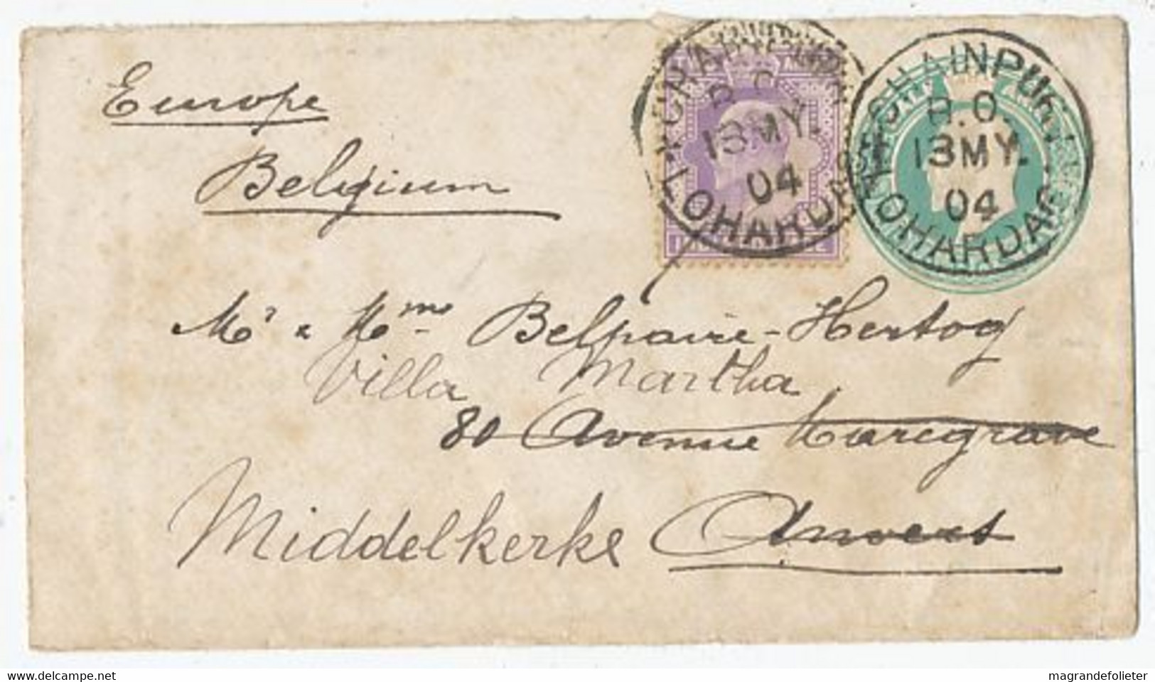 TIMBRE STAMP ZEGEL INDE OCCUPATION ANGLAISE  ENTIER POSTAL 1904 - Bahawalpur