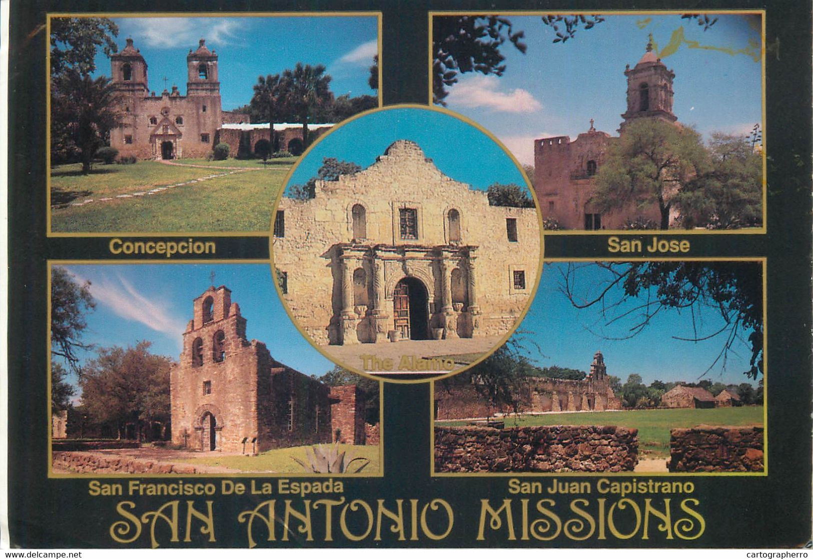 Postcard USA TX Texas The Alamo San Antonio Texas Missions - San Antonio