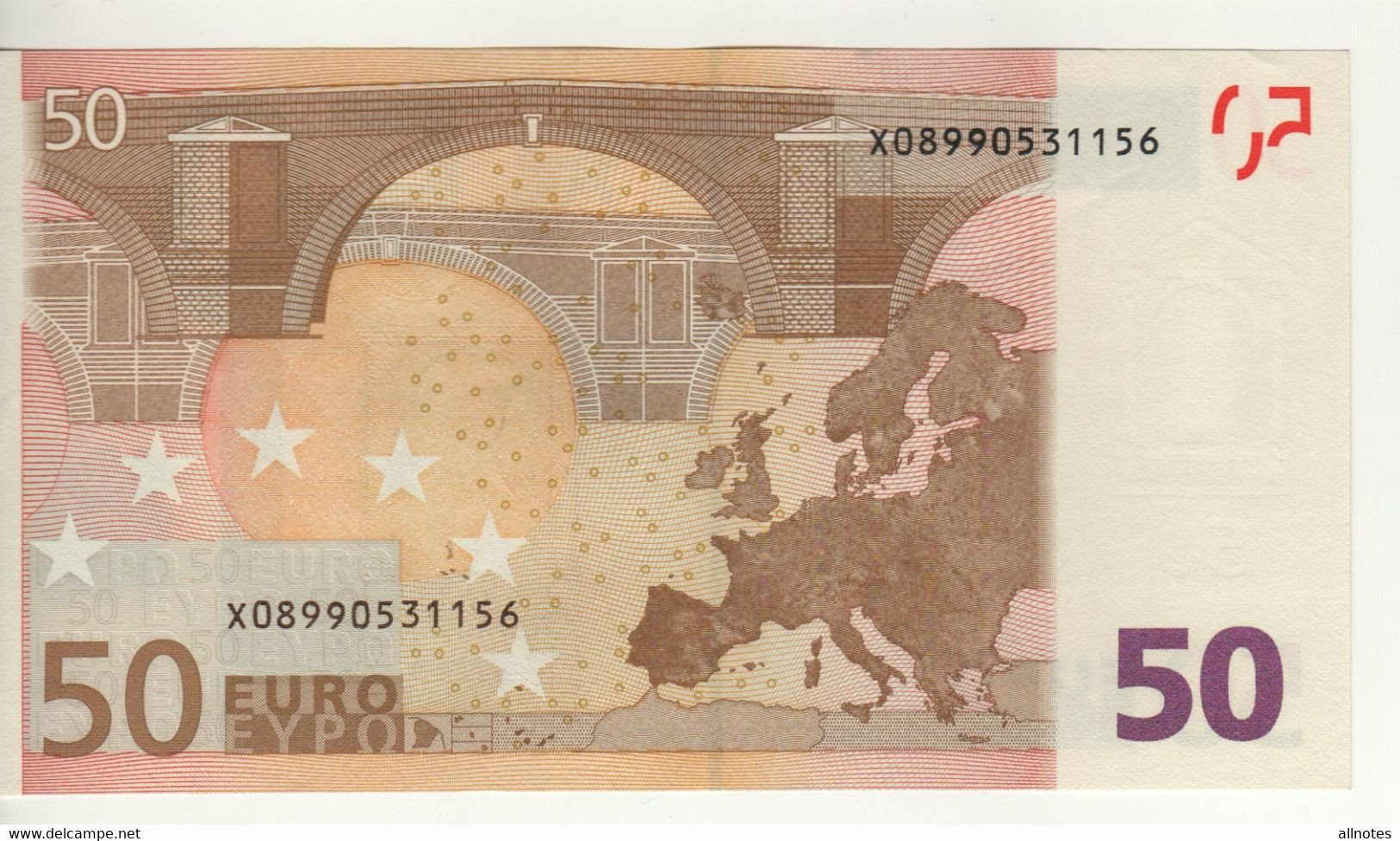 50 EURO  "X"  Germany    Firma Duisenberg    R 016 D2   X08  /  XF - AUNC - 50 Euro