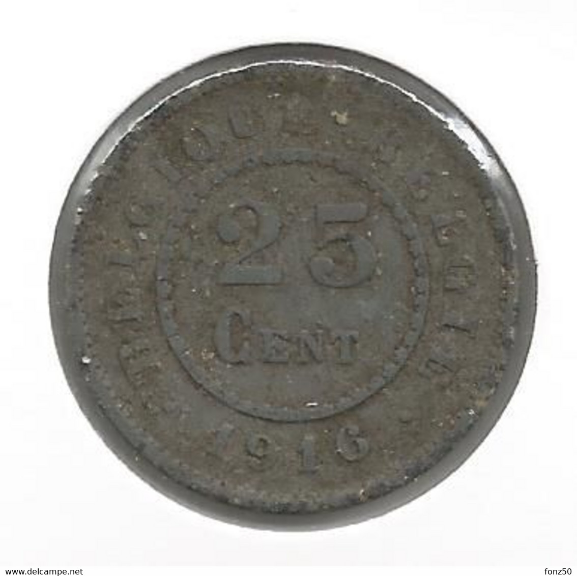 ALBERT I * 25 Cent 1916 Frans/vlaams * Prachtig * Nr 12330 - 50 Cent