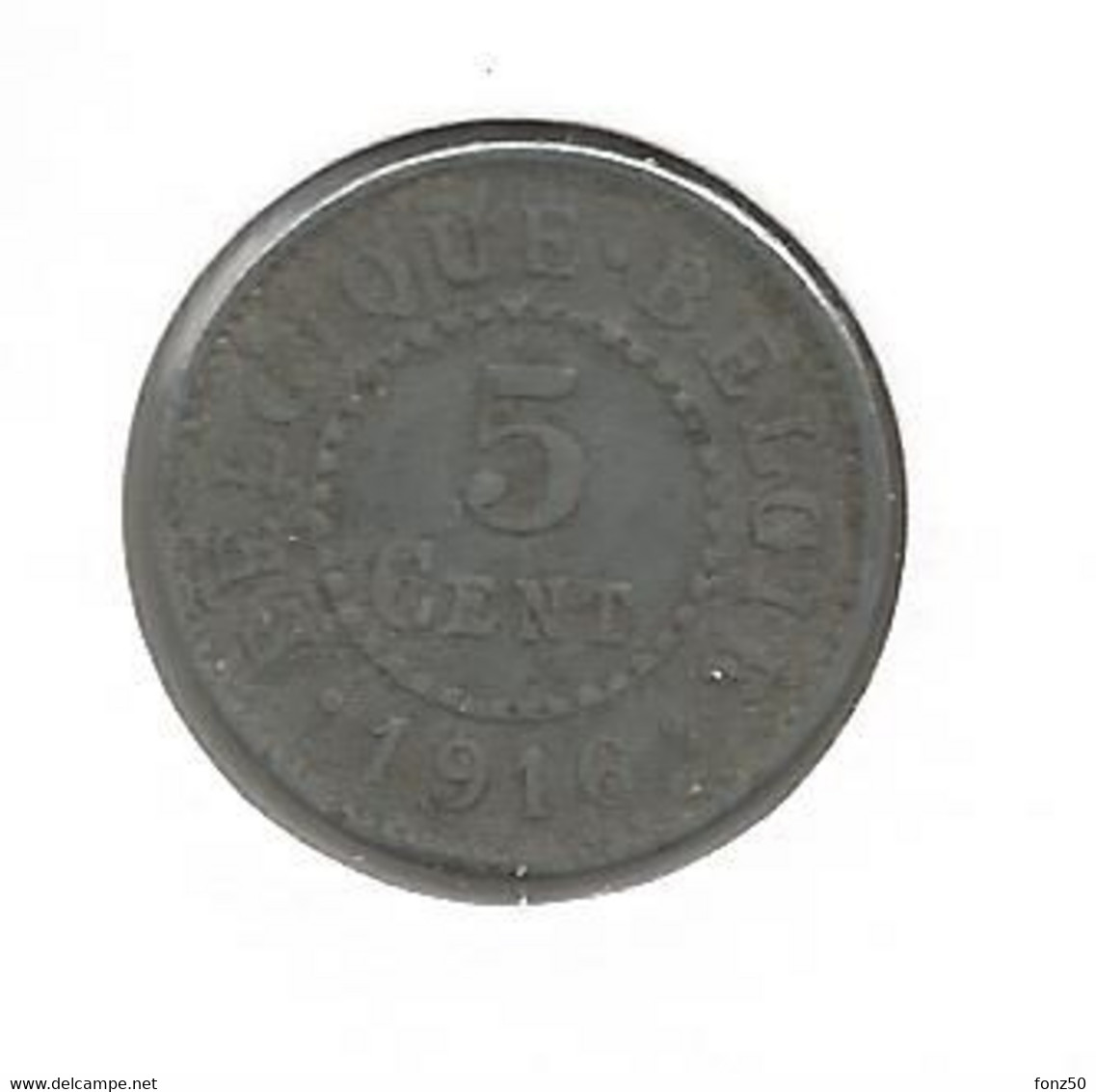 ALBERT I * 5 Cent 1916 Frans/vlaams * Prachtig * Nr 12333 - 50 Cent