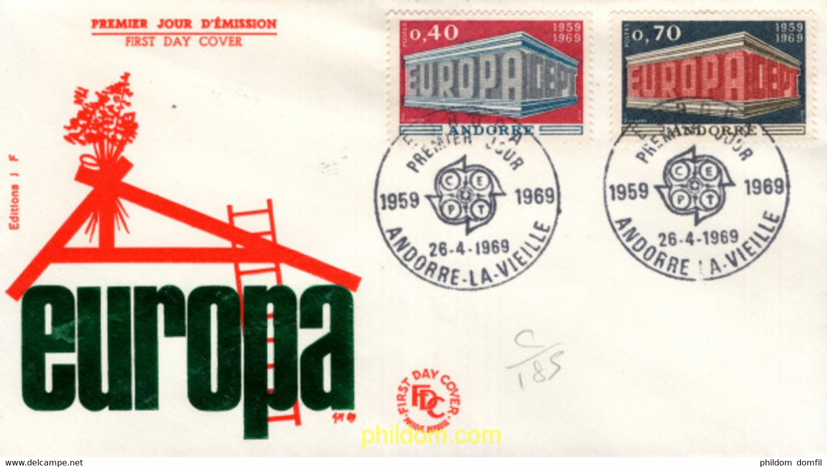 693113 MNH ANDORRA. Admón Francesa 1969 EUROPA CEPT. 10 ANIVERSARIO DE LA CEPT - Collections