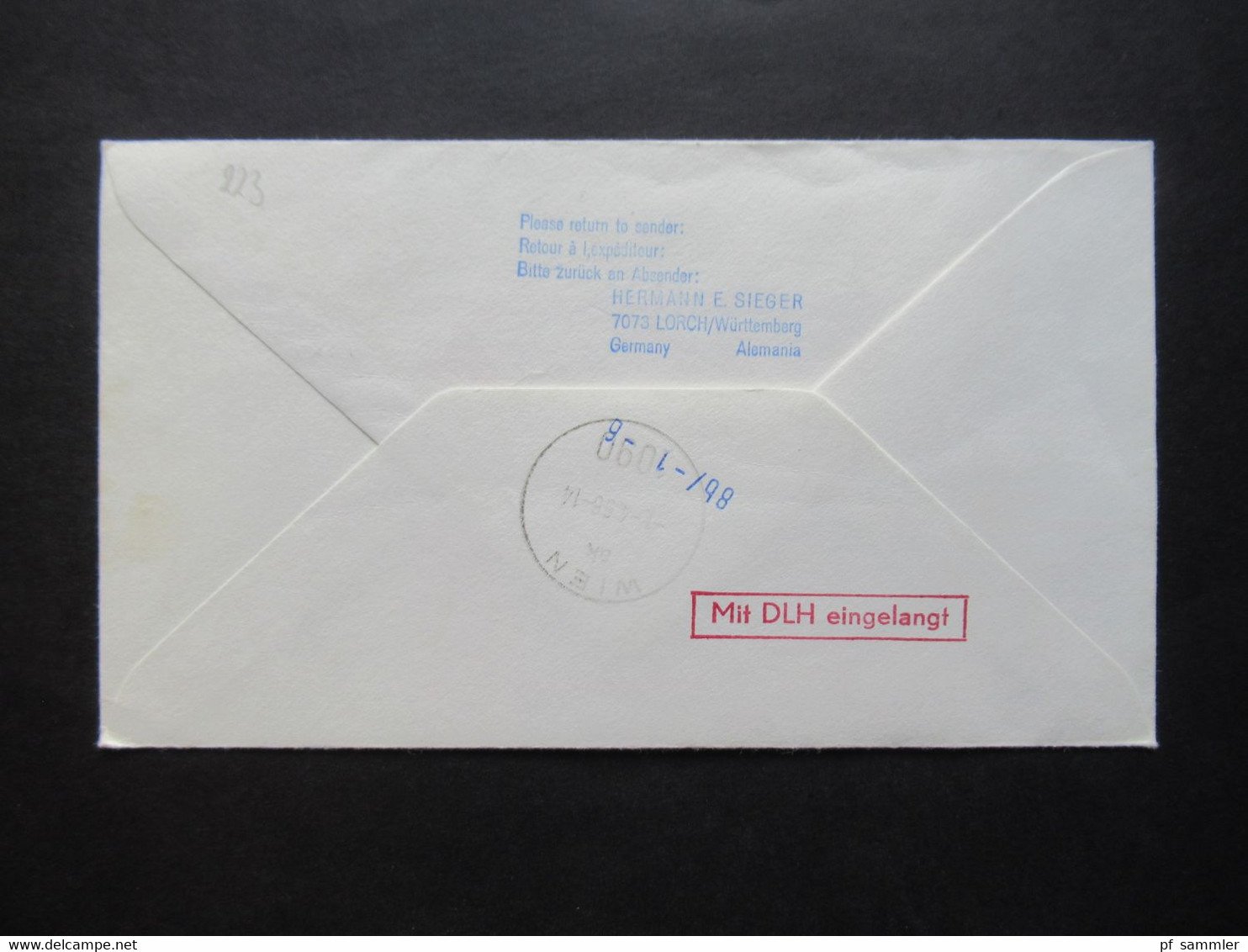 1966 Berlin (West) Alt Berlin Nr.220 MiF Mit Luftpost Eilzustellung Expres München - Wien / Stempel Mit DLH Eingelangt - Lettres & Documents