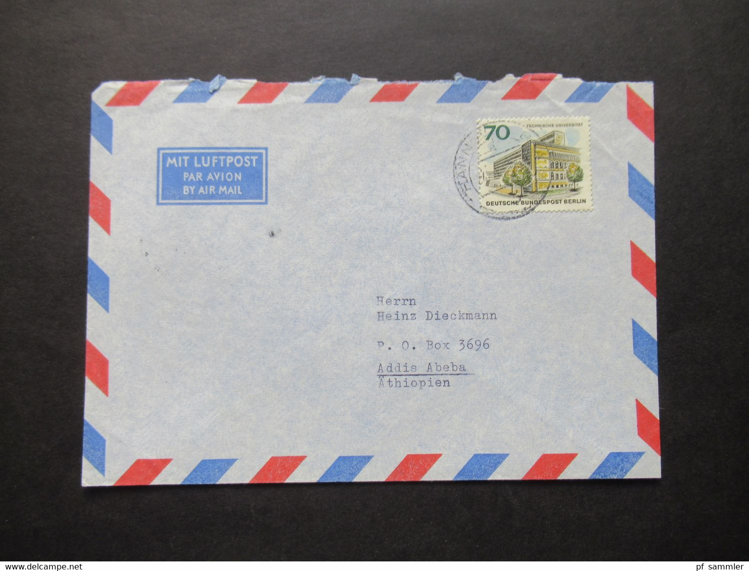 1965 Berlin (West) Das Neue Berlin Nr.261 EF Auslandsbrief Mit Luftpost Hannover - Addis Abeba Äthiopien - Covers & Documents