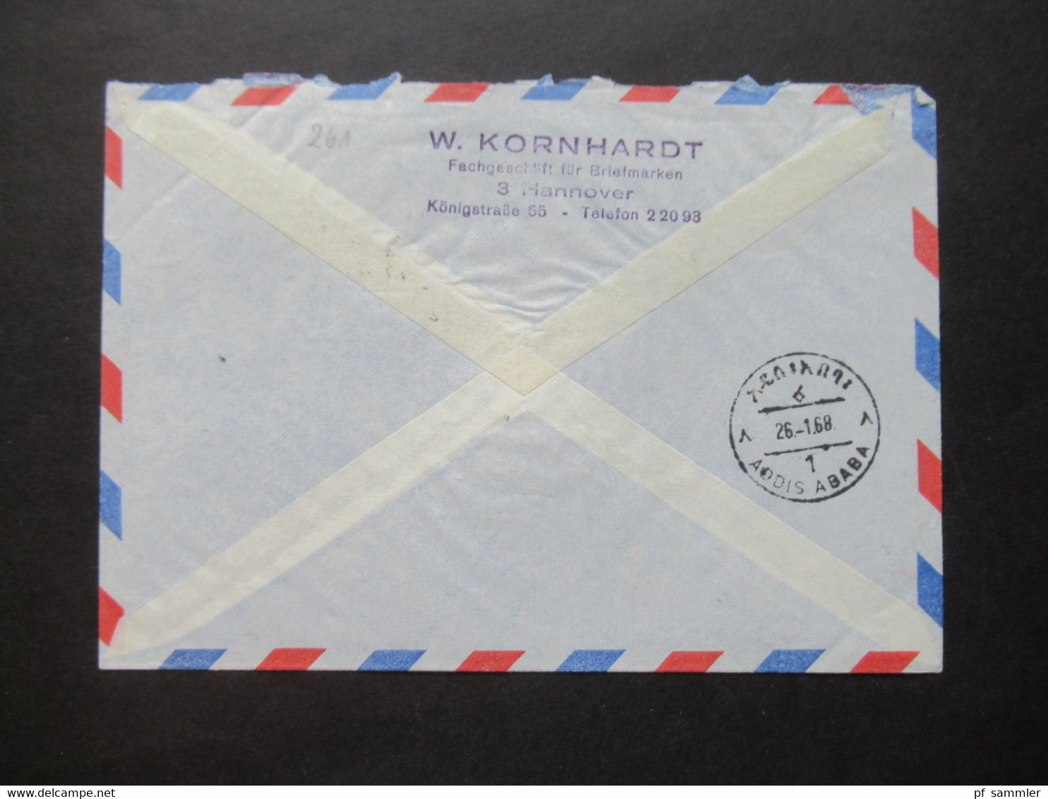 1965 Berlin (West) Das Neue Berlin Nr.261 EF Auslandsbrief Mit Luftpost Hannover - Addis Abeba Äthiopien - Cartas & Documentos