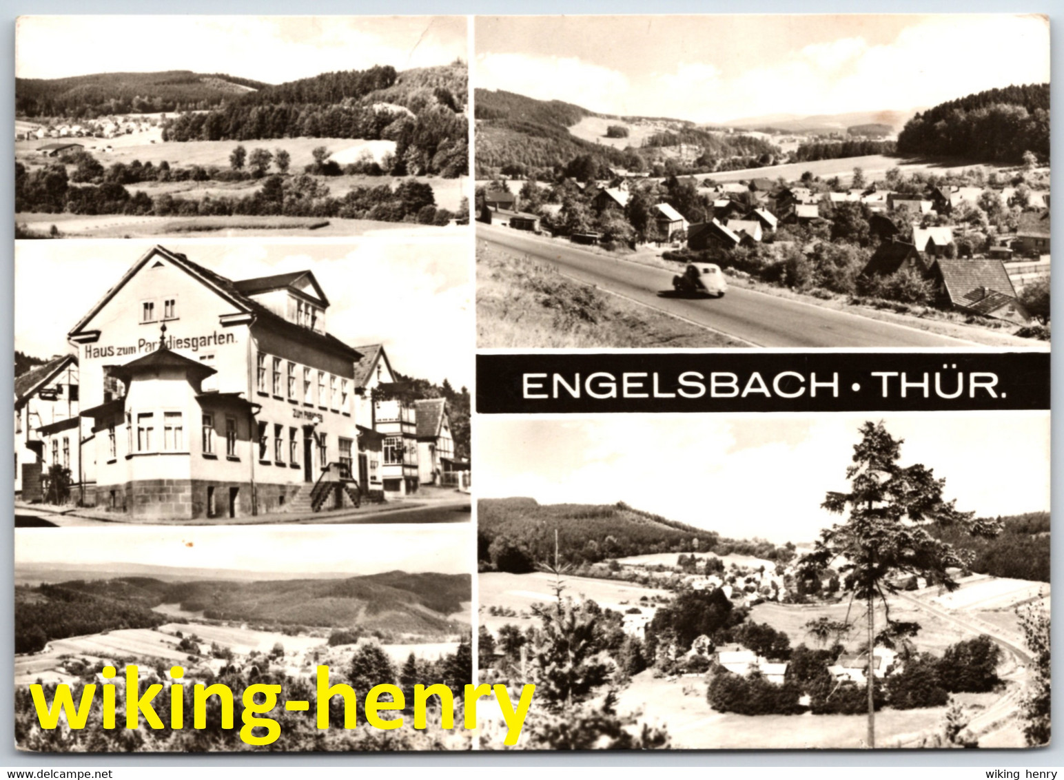 Georgenthal In Thüringen Engelsbach - S/w Mehrbildkarte 1   Mit Gaststätte Haus Zum Paradies Paradiesgarten - Georgenthal