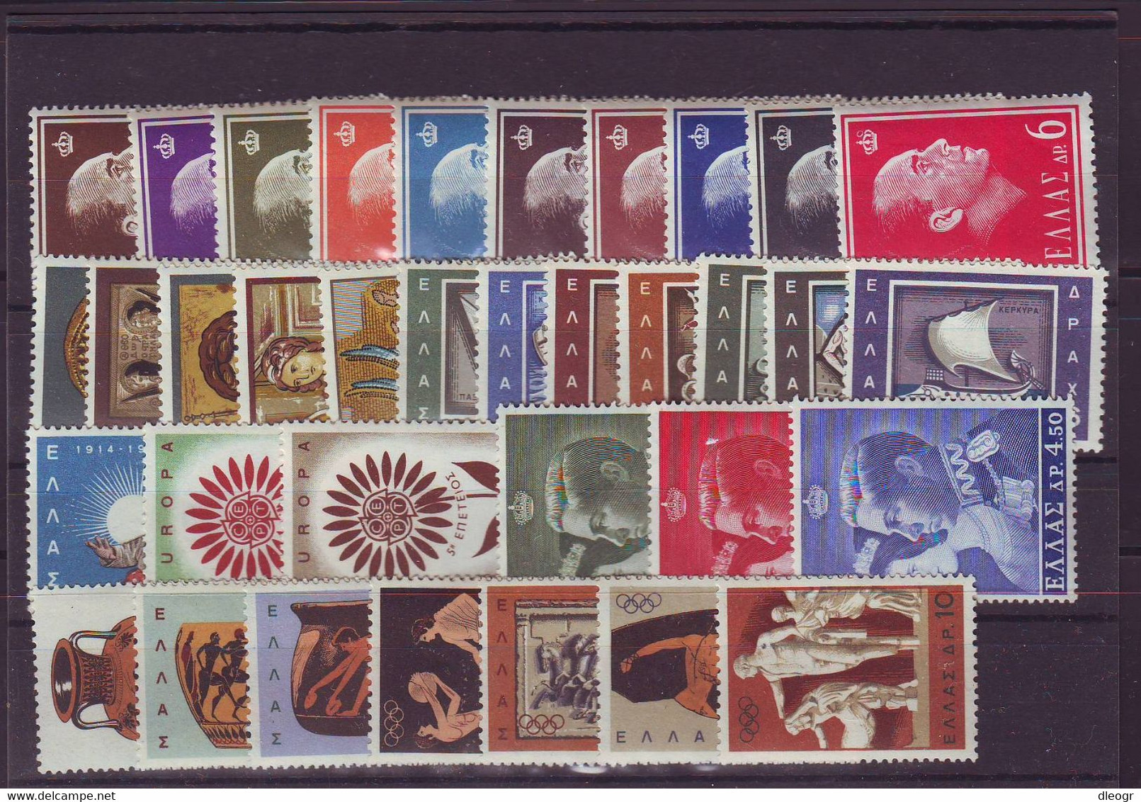 Greece 1964 Complete Year Set MNH VF. - Années Complètes