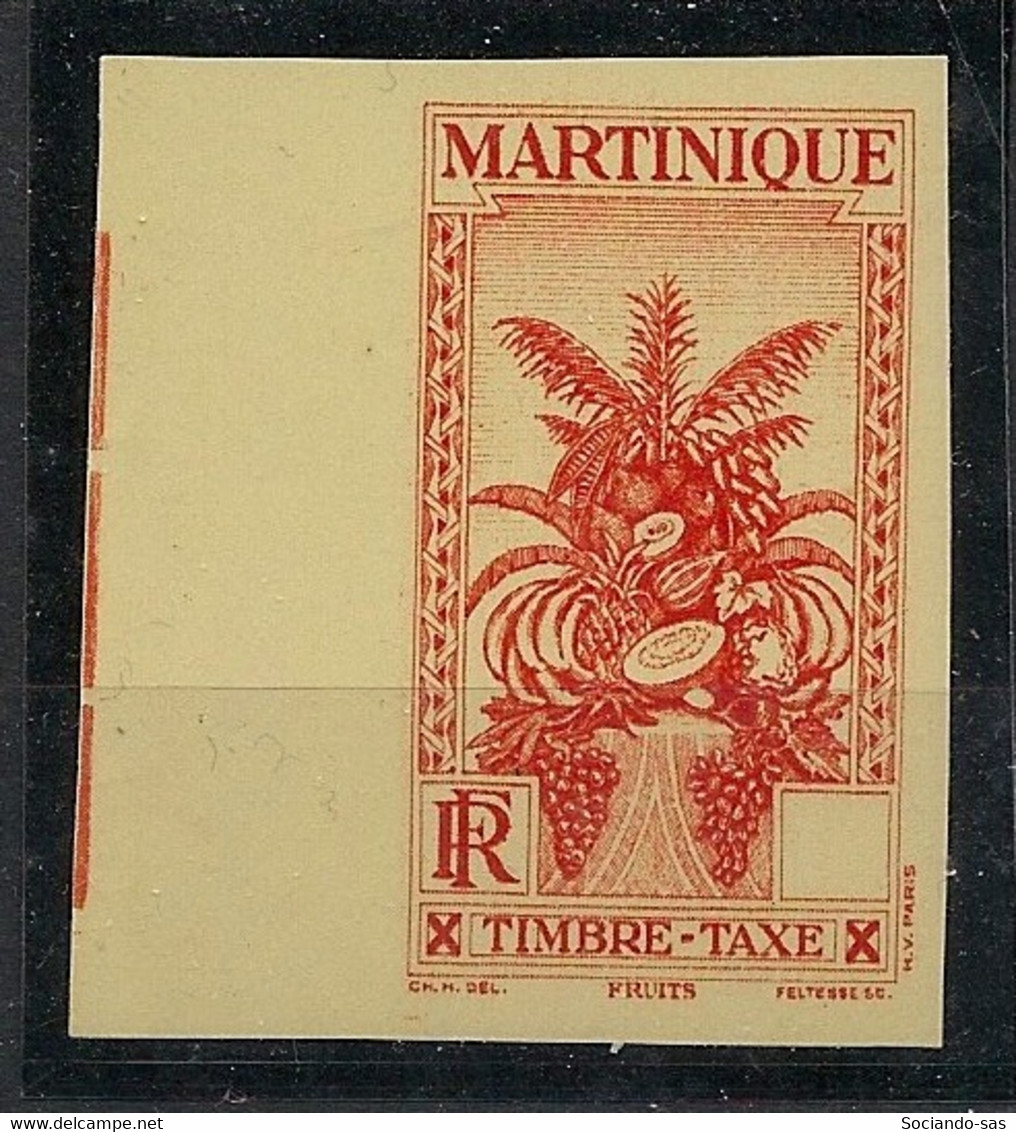 MARTINIQUE - 1933 - Taxe TT N°Yv. 13 - VARIETE Essai Non Dentelé Sans Faciale - Neuf Luxe ** / MNH / Postfrisch - Timbres-taxe