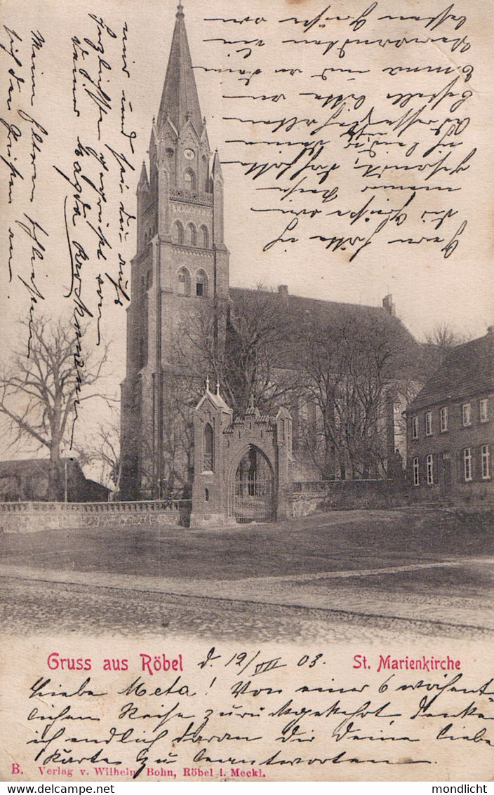 Gruss Aus Röbel. St. Marienkirche. 1903. - Röbel