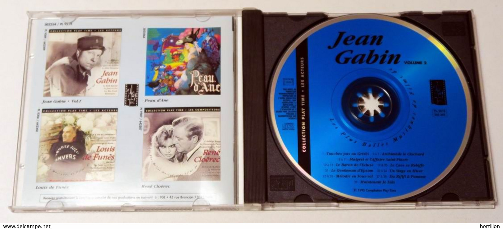 CD Album JEAN GABIN Les Plus Belles Musiques De Films - Label PLay Time 1995 - PL 9519 - Soundtracks, Film Music