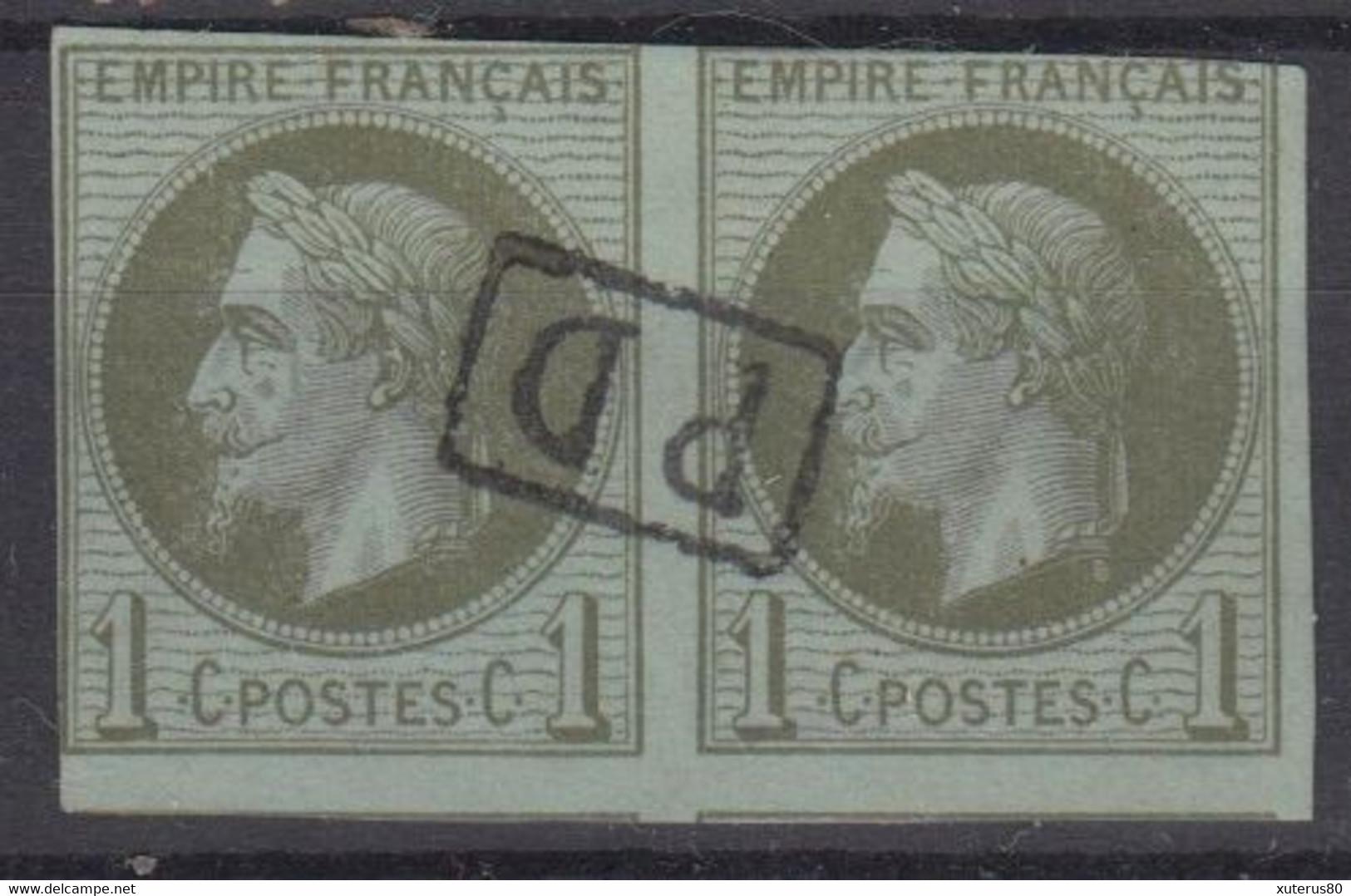 #190 COLONIES GENERALES N° 7 En Paire Oblitéré PD Encadré (Réunion) - Napoleon III