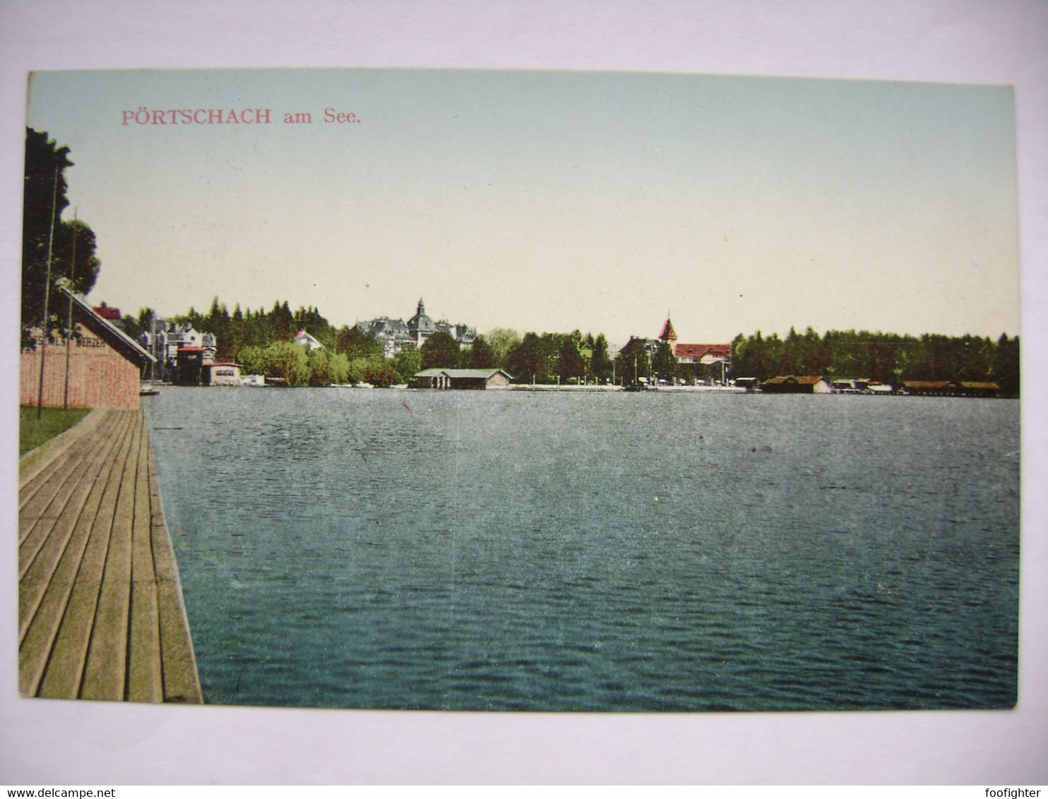 Austria - Pörtschach Am See - Strand Und Holzsteg Und Schuppen Mit Werzer-Schild - Pörtschach