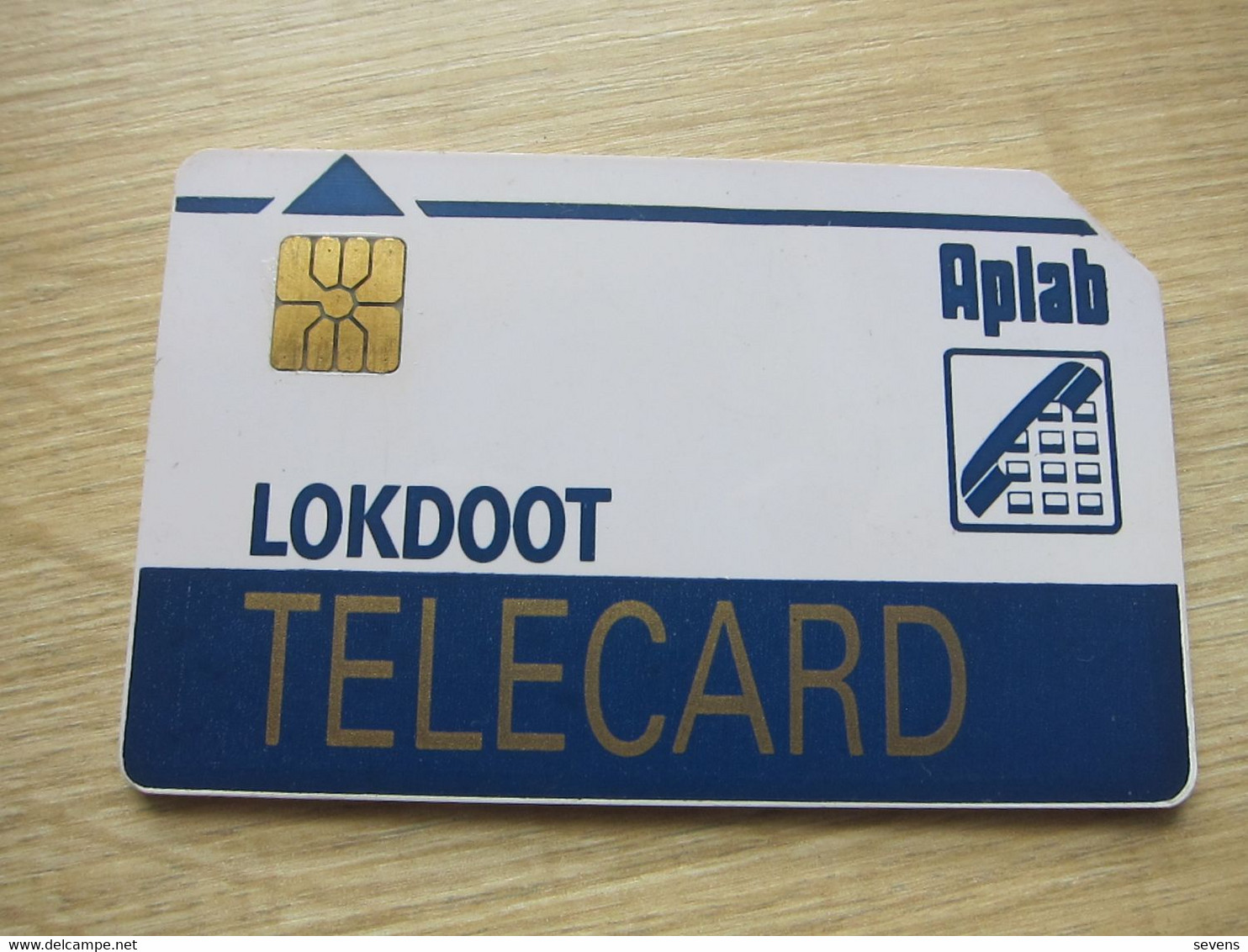 Aplab LOKDOOT Chip Phonecard, LOK02C, Backside 6 Digit Serial Number, Used,backside Gold Cover Missed - India