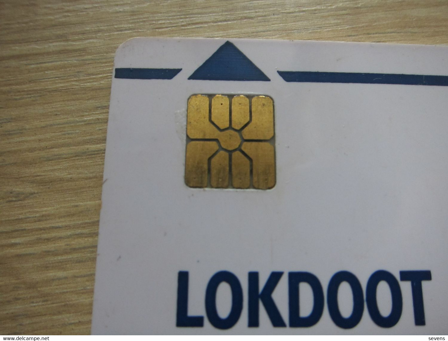 Aplab LOKDOOT Chip Phonecard, LOK02C, Backside 6 Digit Serial Number, Used,backside Gold Cover Missed - India