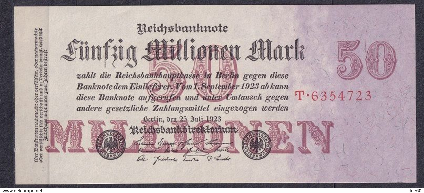 Germany - 1923 - 50 000 000 Mark  -T.. R97a.. UNC - 50 Mio. Mark