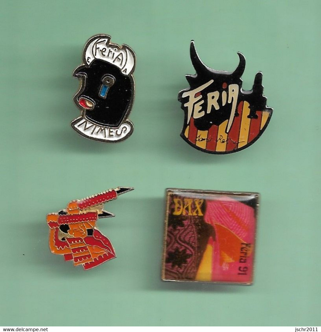 TAUROMACHIE - CORRIDA ***  Lot De 4 Pin's Differents *** 0004 - Bullfight - Corrida