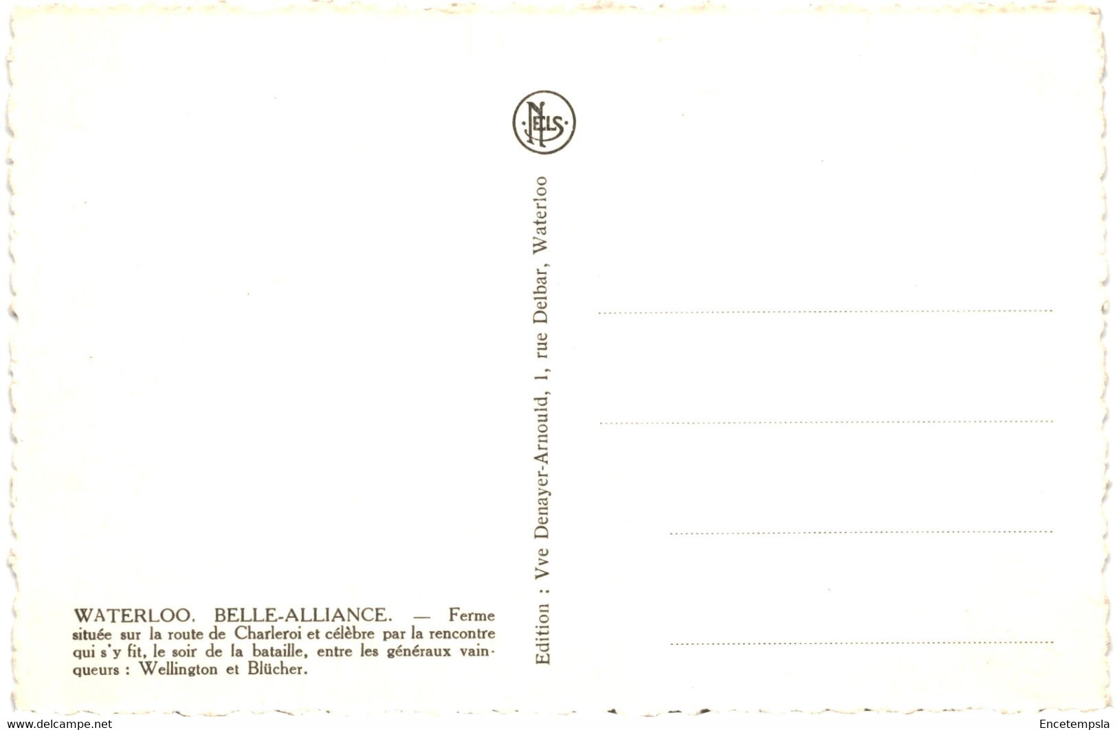 CPA Carte Postale Belgique Waterloo Ferme Belle Alliance   VM61833 - Waterloo
