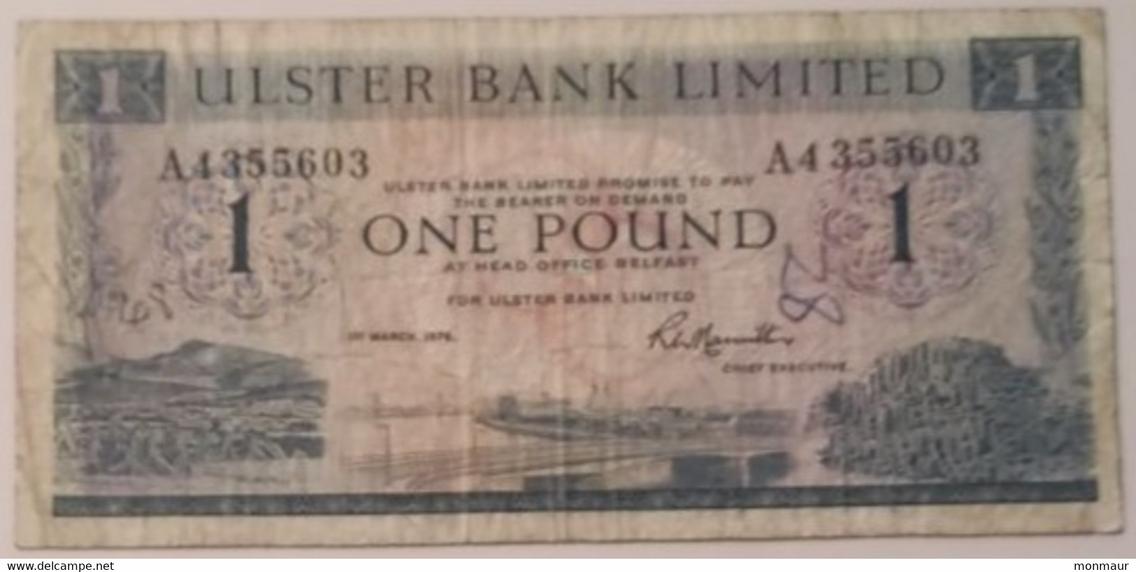 REGNO UNITO IRLANDA DEL NORD 1976  1 POUND - 1 Pond