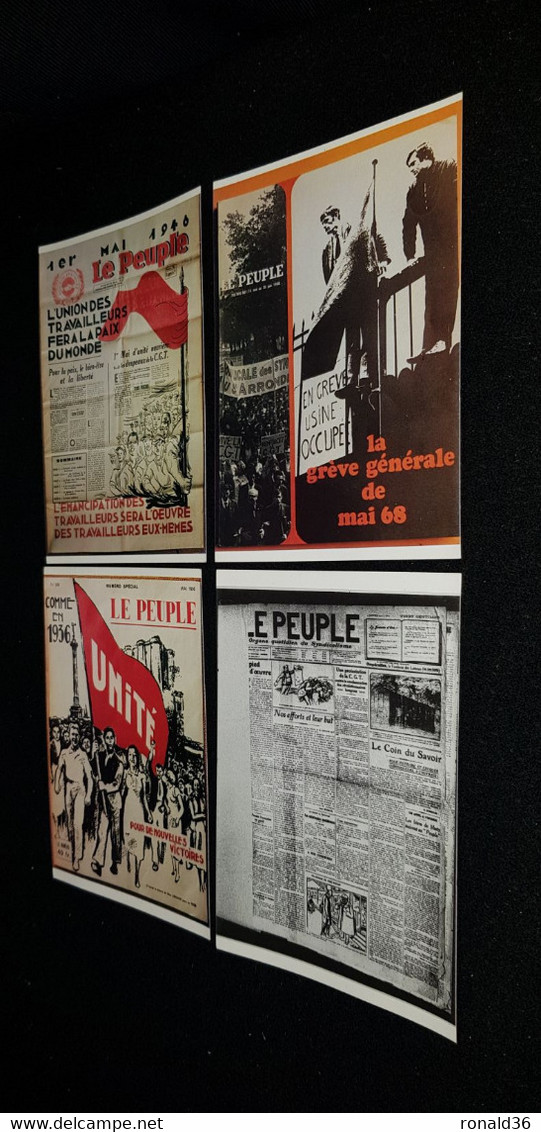 Cp LE PEUPLE Mai 1978 1981 1948 1968 1956 1921 40è CONGRES CGT Syndicat Illustré Lettre Téléphone Ptt Nanterre 25è1982 - Sindacati