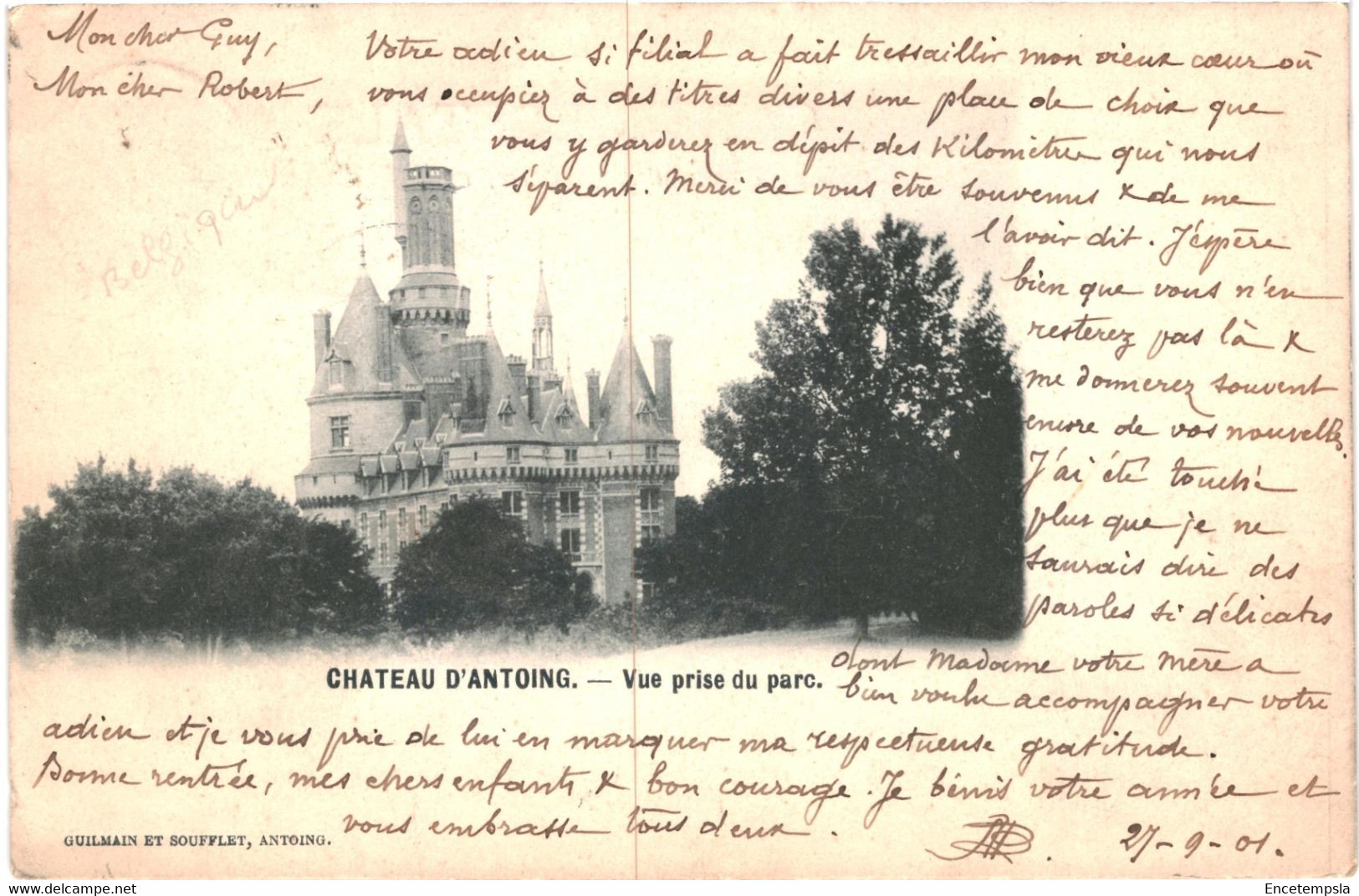 CPA Carte Postale Belgique Antoing  Château Vue Prise Du Parc  Début 1900  VM61846 - Antoing