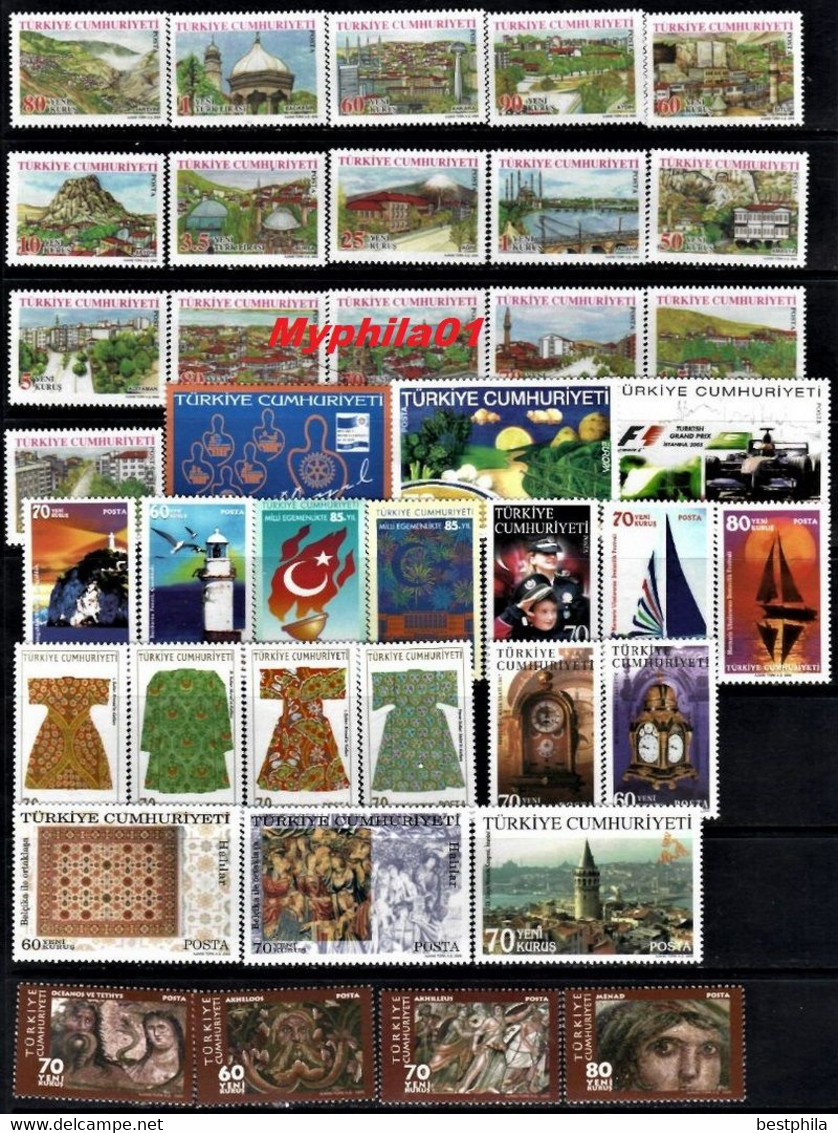 Turkey, Turkei - 2005 - Complete Year Set + İncludes 1.Portfolio & Folder + Officials Series ** MNH - Nuevos